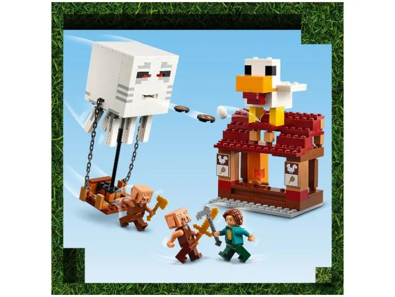 21273 De Ghast-ballon aanval op het dorp<Lego Minecraft Best
