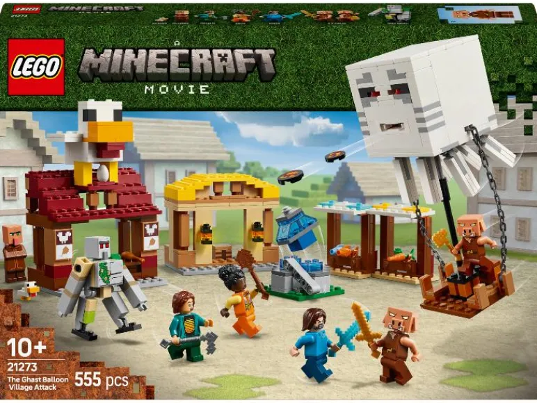 21273 De Ghast-ballon aanval op het dorp<Lego Minecraft Best