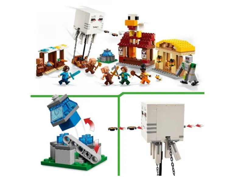 21273 De Ghast-ballon aanval op het dorp<Lego Minecraft Best