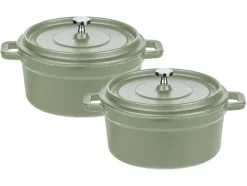 2 gietijzeren mini serveerpannen<GSW Clearance