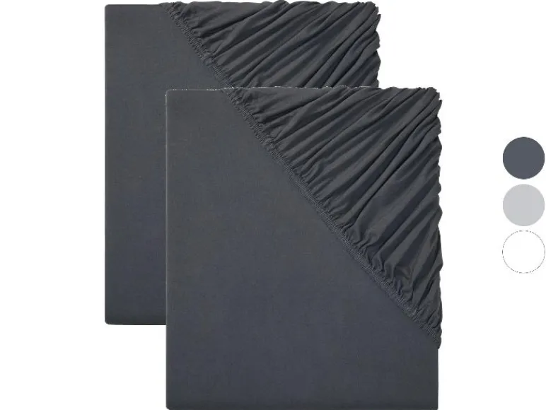 2 jersey hoeslakens 90-100 x 200 cm<LIVARNO home Outlet