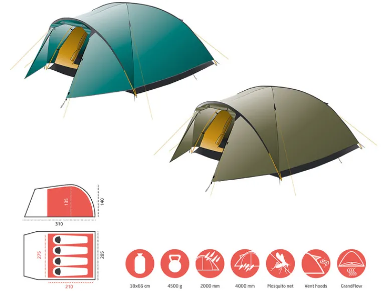 3 persoons koepeltent<Grand Canyon Best
