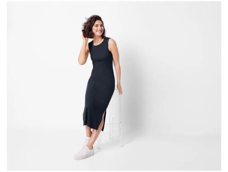 Dames jurk met ribstructuur<esmara®