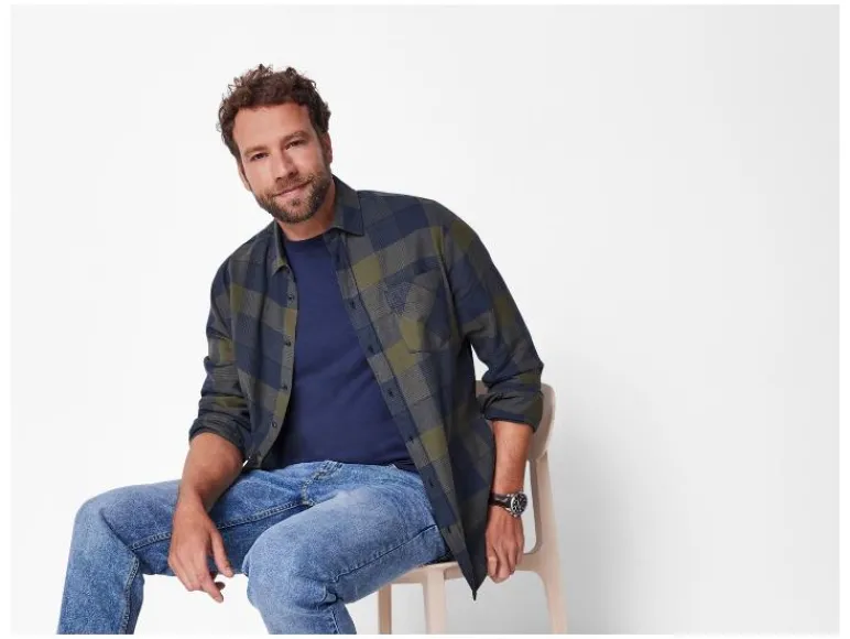 Flanellen heren overhemd<esmara Men Clearance