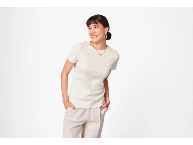 Geribd dames T-shirt<esmara® Hot