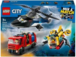 Helikopter, brandweerauto en onderzeeër remix 60462<LEGO® City Hot