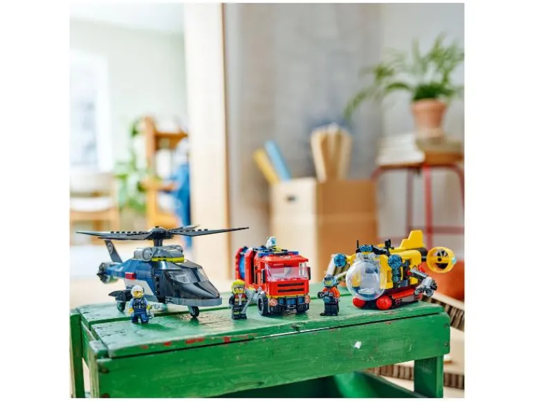 Helikopter, brandweerauto en onderzeeër remix 60462<LEGO® City Hot