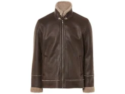 Heren bikerjack met imitatiebont<LIVERGY® Discount