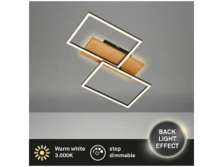 LED-plafondlamp met backlight<Briloner Outlet