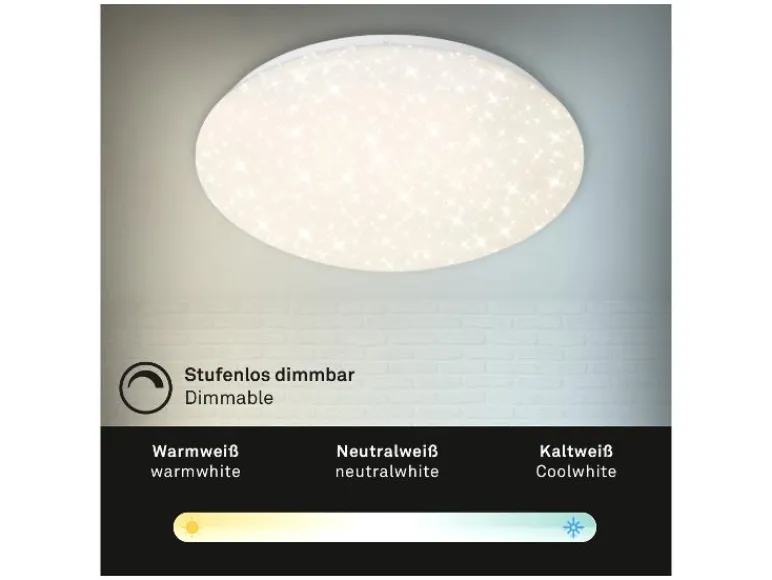 LED-plafondlamp met sterreneffect<Briloner Hot