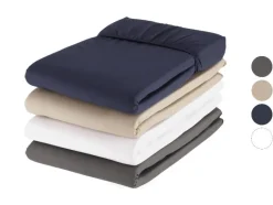 Percale hoeslaken 180-200 x 200 cm<LIVARNO home Sale