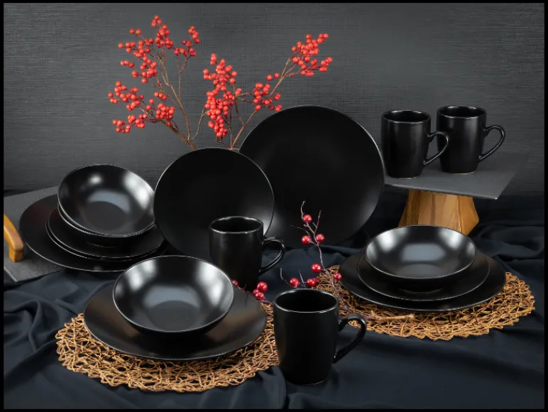 Serviesset Black Matt 16-delig<Creatable Best