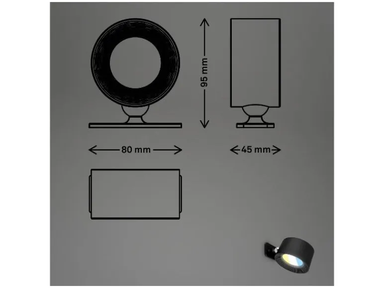 Set van 2 draadloze wandlampen<Briloner New