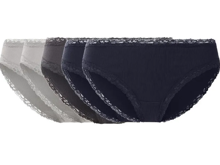 Set van 5 geribde dames onderbroeken<esmara® Clearance