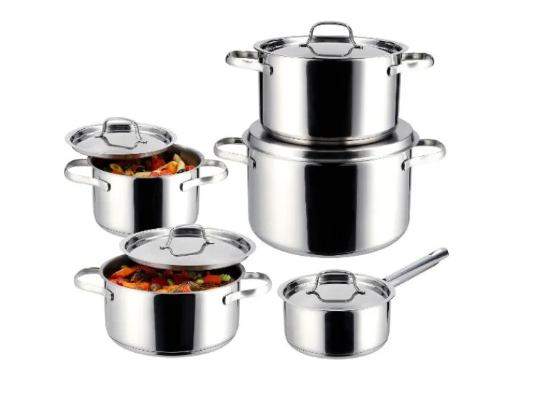 Set van 5 RVS pannen<SILVERCREST® Outlet