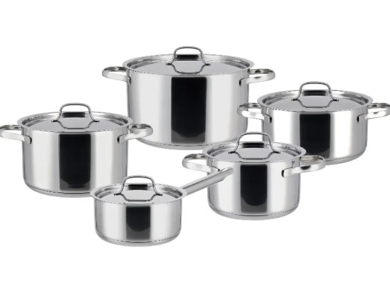 Set van 5 RVS pannen<SILVERCREST® Outlet