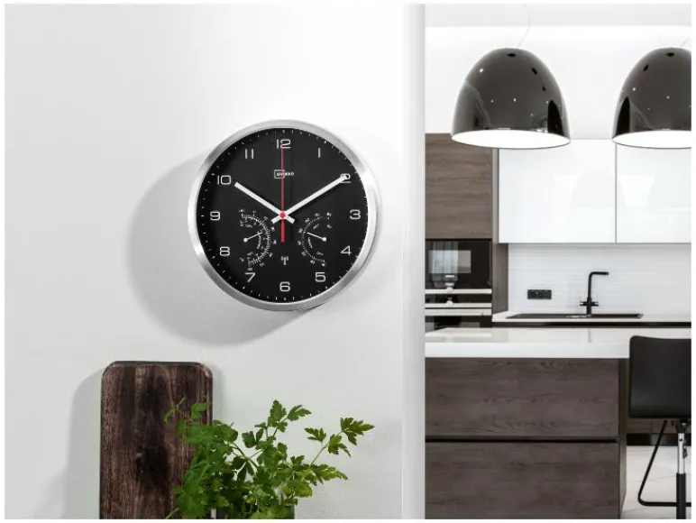 Wandklok met thermometer en hygrometer<LIVARNO home Outlet